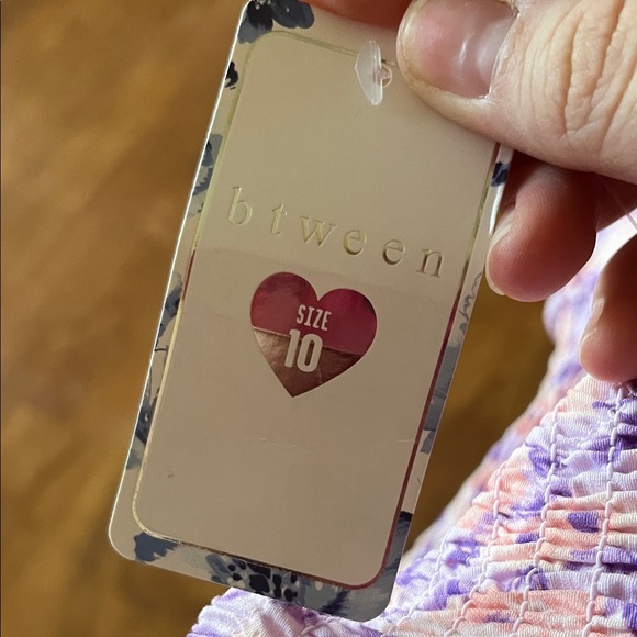 btween Purple Floral Kids Casual Dress - Picture 4 of 7